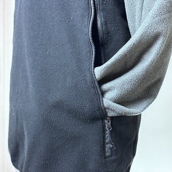 The North Face Quarter-Zip Fleece Pullover XL Navy Grey Colorblock Polyester - Picture 3 of 8